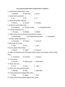 Soal Ulangan Akidah Akhlak Kelas 1 Sem 2 PDF