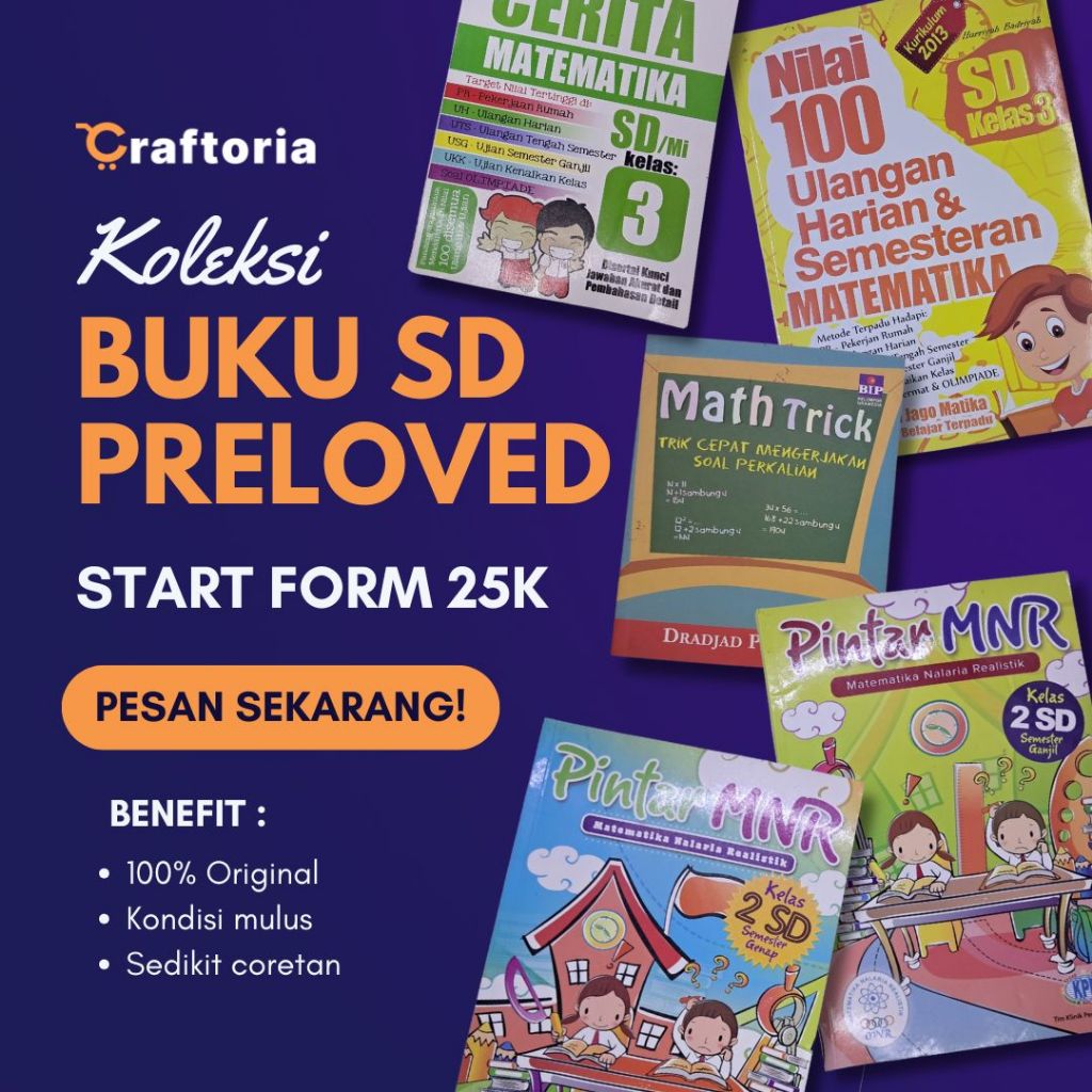 Jual Buku SD Bekas Buku KMNR Soal Cerita Buku kelas 2 dan 3 Tips