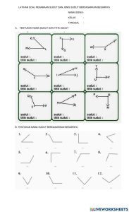 Latihan Sudut worksheet Math notebooks Worksheets Math exercises