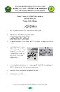 Soal Calistung Kelas 3 Dalchaebi
