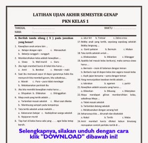 Soal Ppkn Kelas 6 Tema 6 - Piffle me