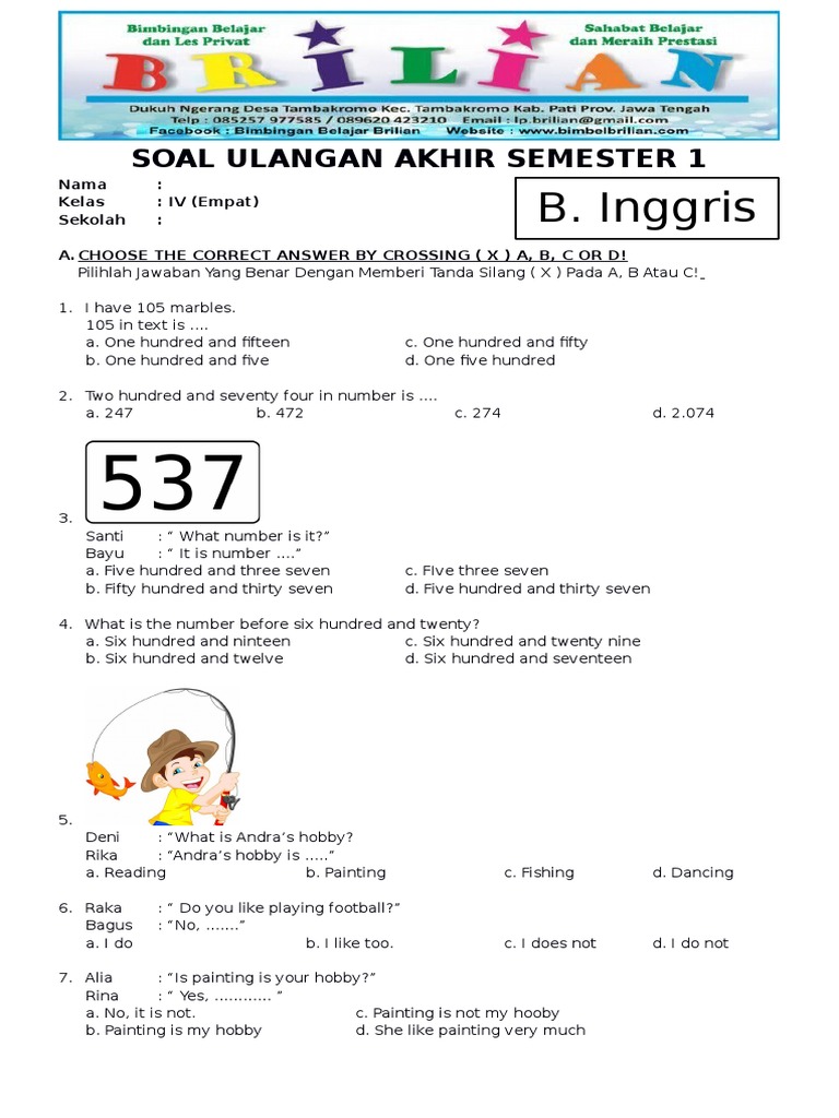 Rahasia Sukses Irvan Anak Buruh Bangunan di Soal Bahasa Inggris Kelas 4 SD Semester 2