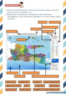 LKPD Kelas IV Peta dan Komponennya worksheet Indonesia map