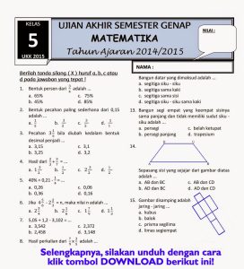 Menyongsong Sukses UAS Matematika Kelas 9 Semester 1 Kumpulan Soal