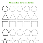 Worksheet LKPD Untuk Siswa PAUD TK Menebalkan Garis dan Bentuk