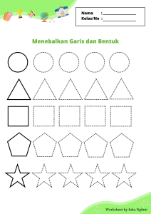 Worksheet LKPD Untuk Siswa PAUD TK Menebalkan Garis dan Bentuk