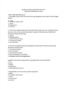 Kumpulan Soal Basis Data Kelas XII PDF