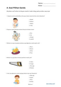 15 Soal Program Khusus Progsus Tunagrahita SMALB Bergambar