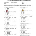 Jawaban Soal Bahasa Indonesia Kelas 1 Semester 2 Pilihan Ganda dan
