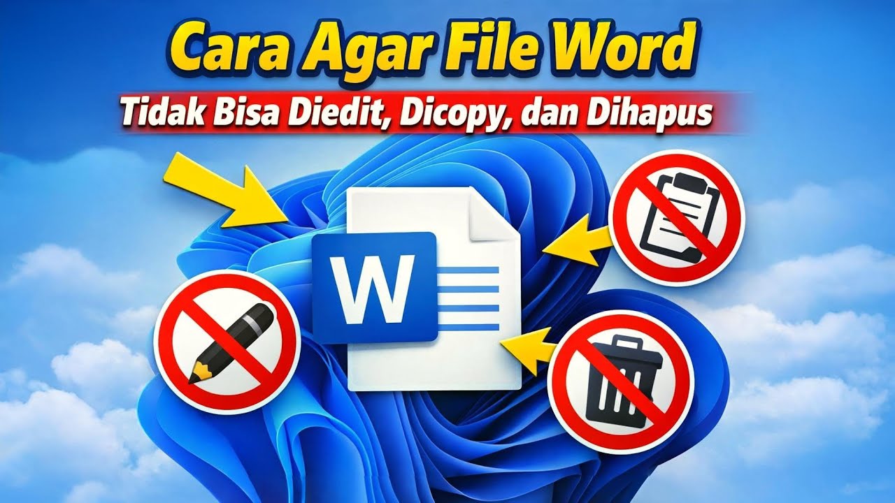 Cara Agar File Word Tidak Bisa Di edit Di copy dan Di hapus 100 Cara Agar File Word Tidak Bisa Di edit Di copy dan Di hapus 100