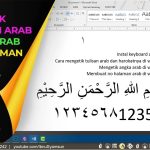 Cara mudah mengetik tulisan arab angka arab dan no halaman arab di