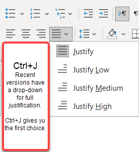 Text Justification and Alignment in Microsoft Word - Intermediate Users