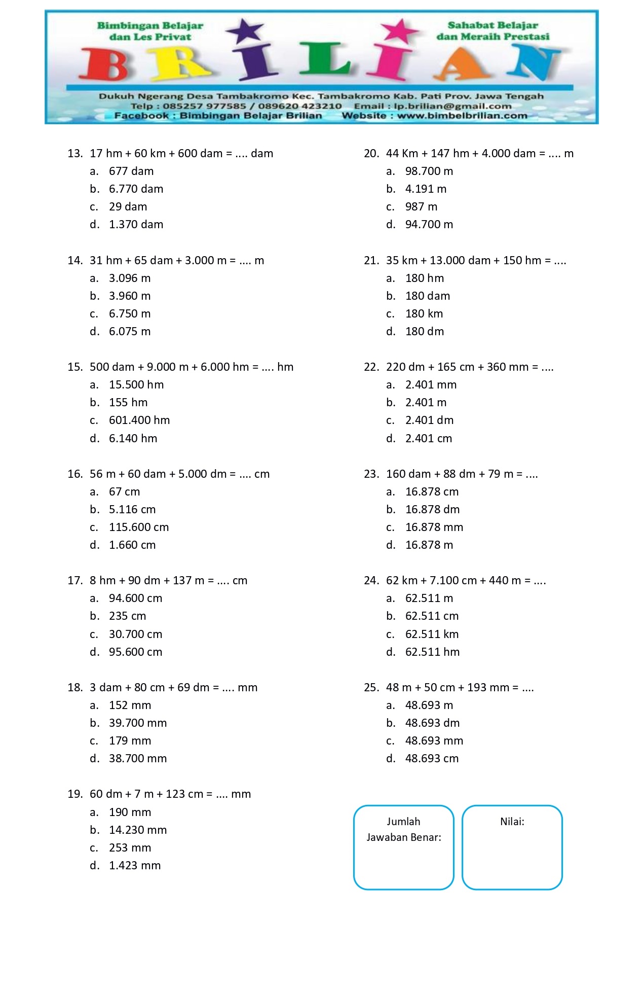 Mengenal Ukuran Contoh Soal Satuan Tak Baku untuk Siswa Kelas 1 SD