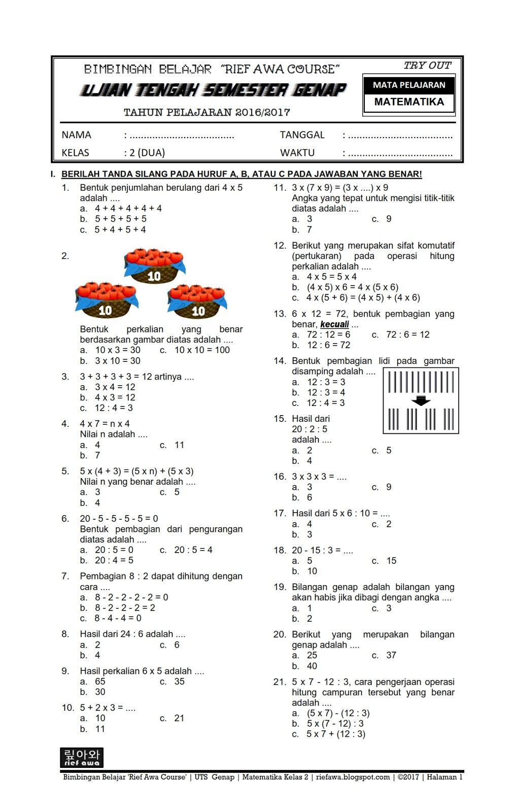 7 Contoh Soal Berpikir Kreatif Matematika SD Kelas 3 Semester 2 yang Wajib Dicoba Siswa Sebelum Terlambat