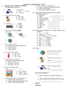 Soal Uas Bahasa Inggris Kelas 2 Semester 1 Dalchaebi