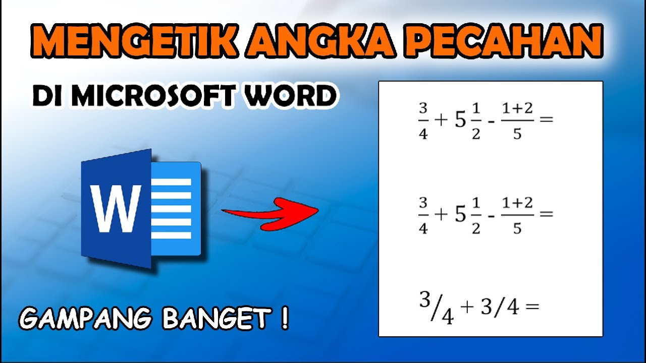Ternyata Semudah Ini Cara Mengubah Angka Menjadi Pecahan di Microsoft Word 2026, Wajib Tahu!