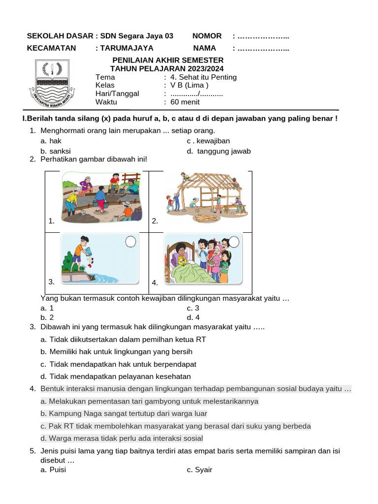 Terungkap 5 Cara Cepat Dapatkan doc soal tema 4 kelas 5 Gratis Sebelum Semester Baru