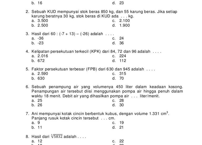 Kumpulan soal semester 1 kelas 4 tema 3 dan tema 4 Ini Wajib Tahu Agar Nilai Bagus