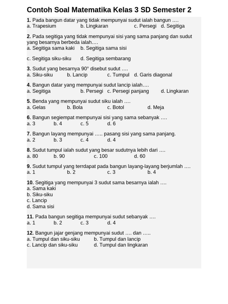 Wajib Tahu Bocoran soal semester 2 kelas 3 k13 Agar Nilai Siswa Melonjak Drastis
